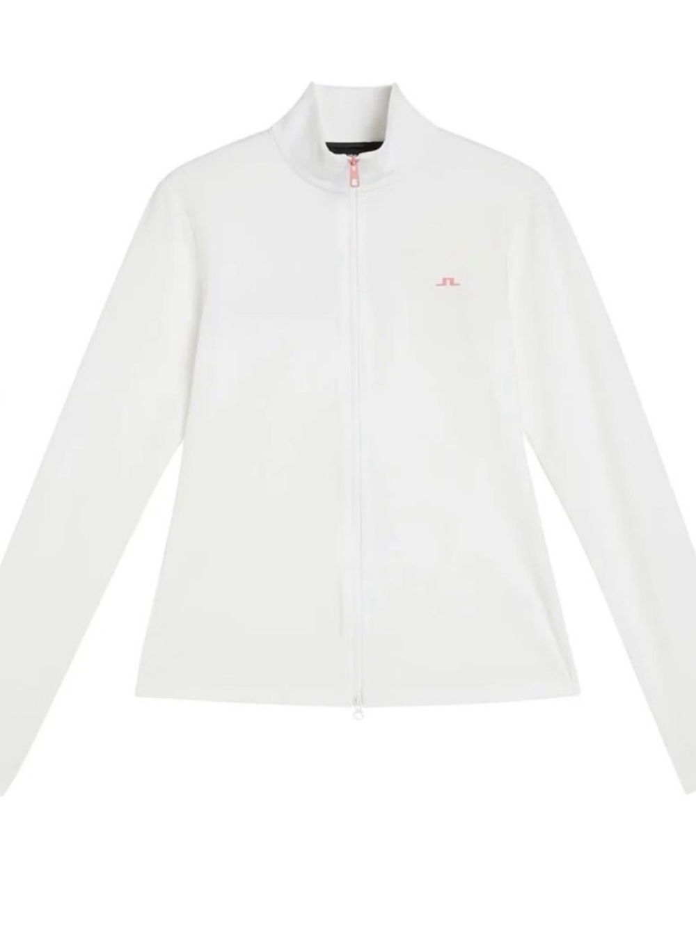 J.Lindeberg Womens White Full Zip Golf Mid Layer Floral Bridge Logo Jacket Sz L